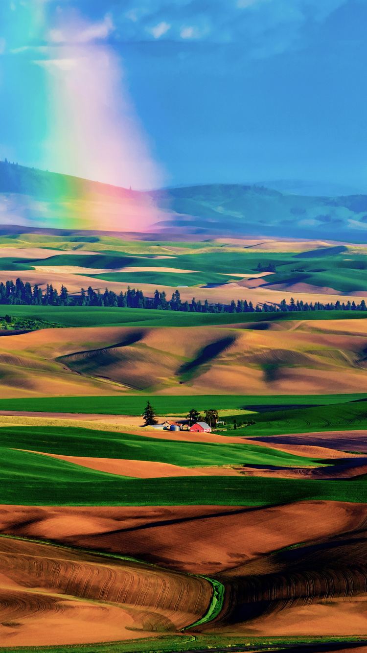 Обои сенокосное угодье, холм, равнина, пейзаж, нагорье в разрешении 750x1334