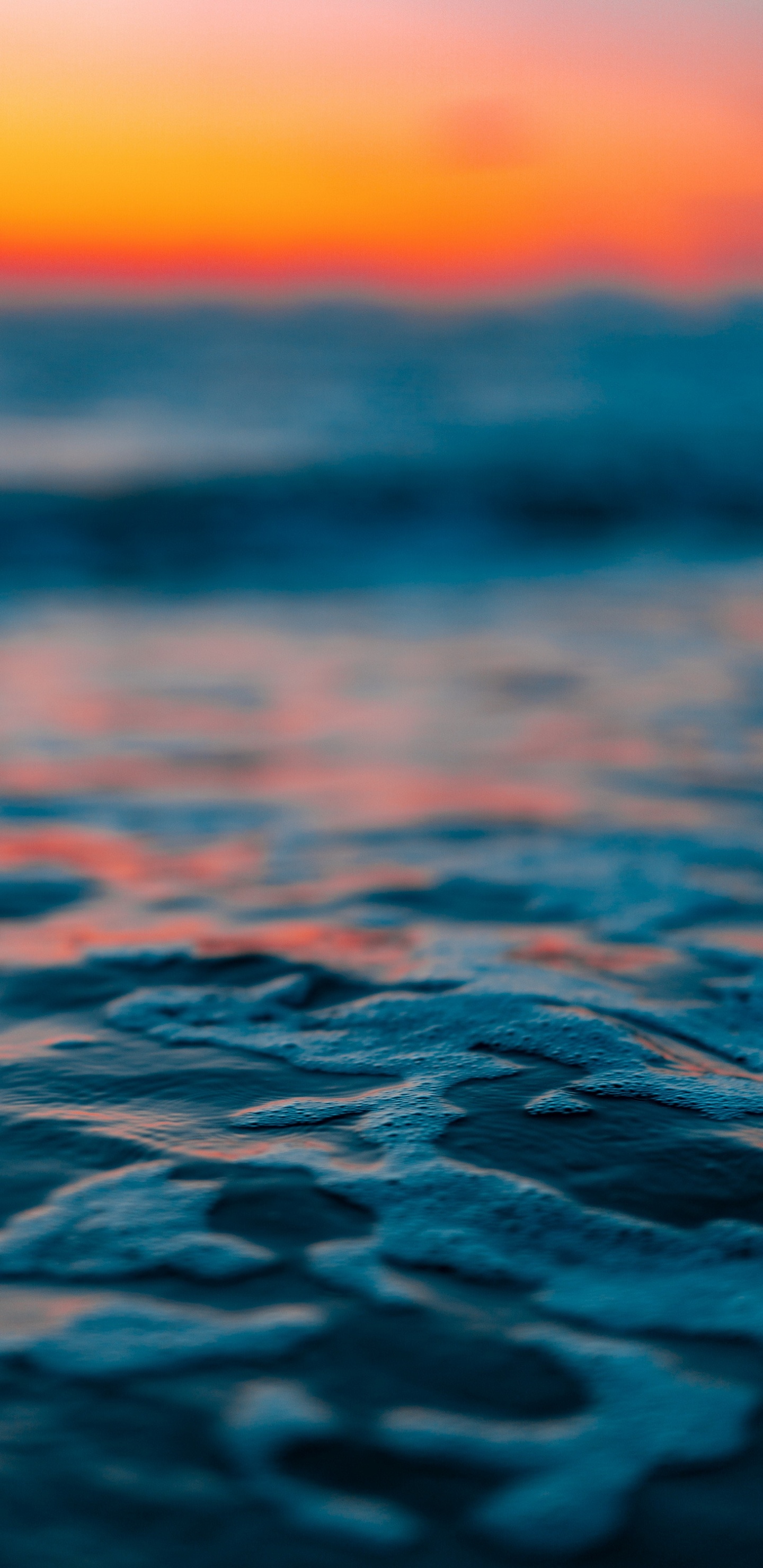 Обои яблоко, вода, жидкий, синий, лазурный в разрешении 1440x2960