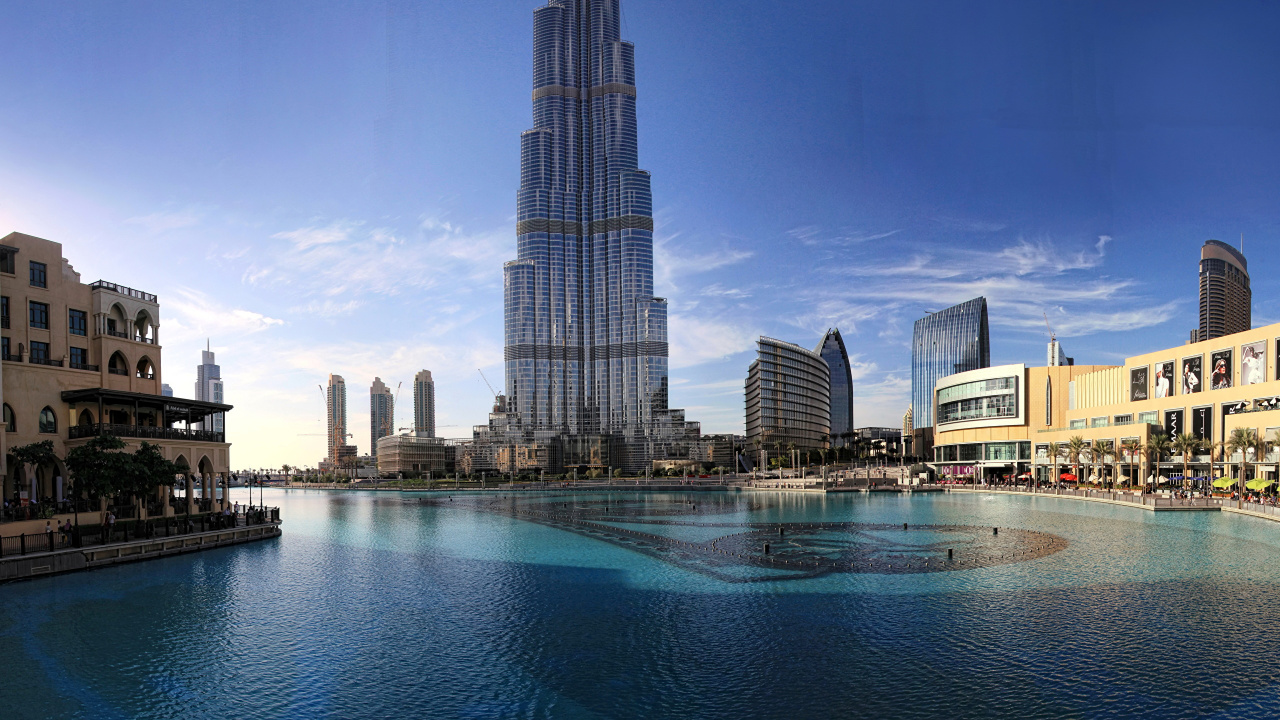 Обои Бурдж Халифа, вышка, небоскреб, ориентир, город в разрешении 1280x720