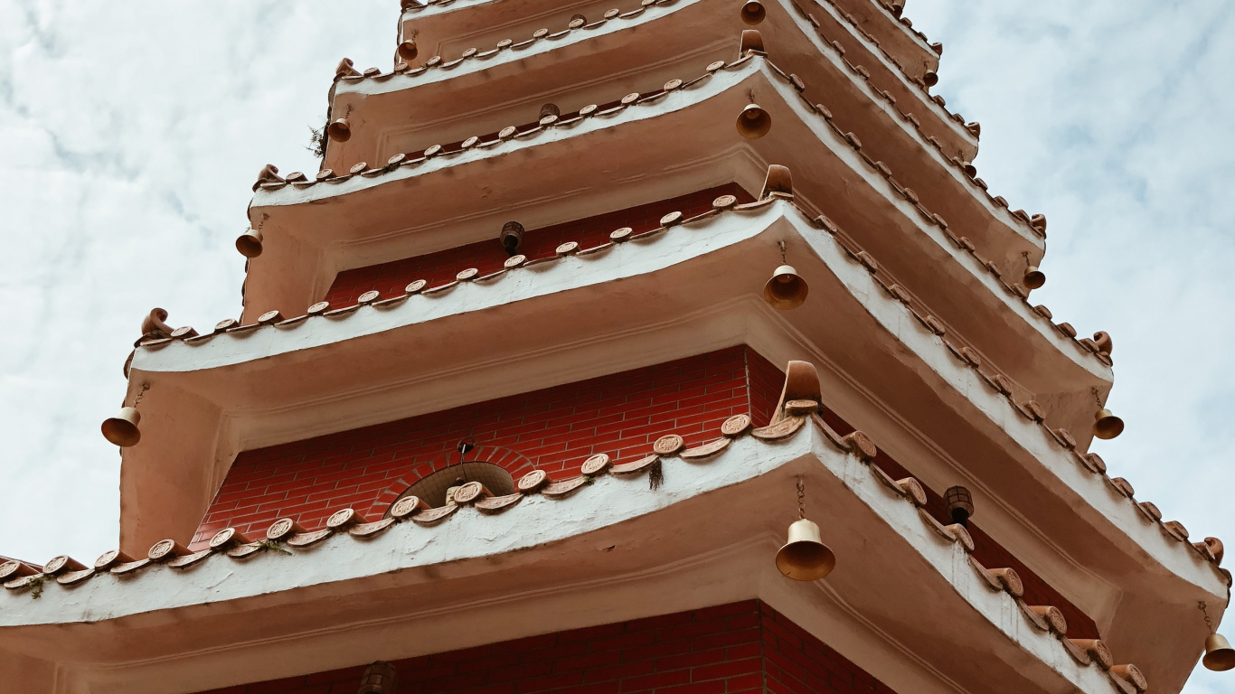 Обои Гонконг, китайская архитектура, китайский язык, архитектура, свойство в разрешении 1366x768