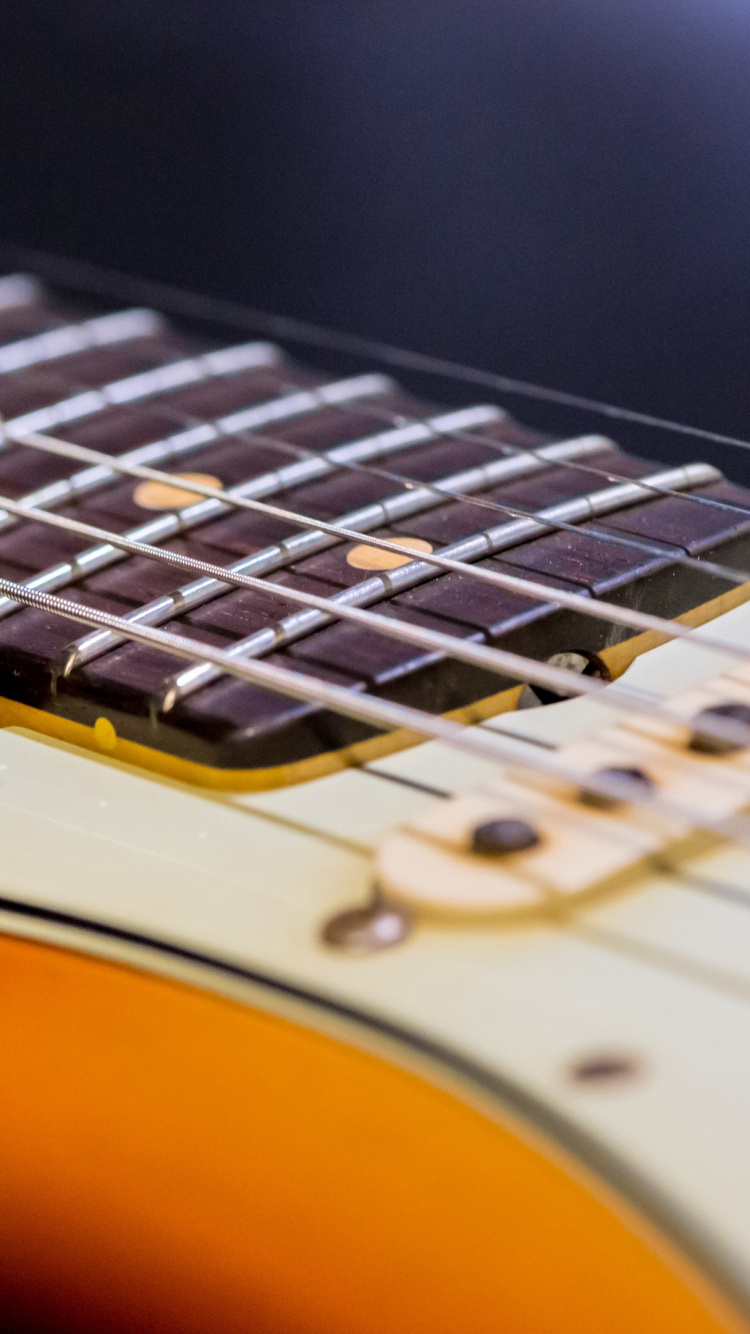 Обои электрогитара, гитара, басгитара, струнный инструмент, строка в разрешении 750x1334