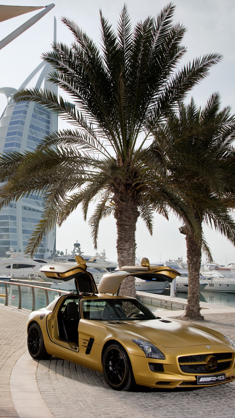 Обои авто, спорткар, дерево, здание, завод в разрешении 750x1334