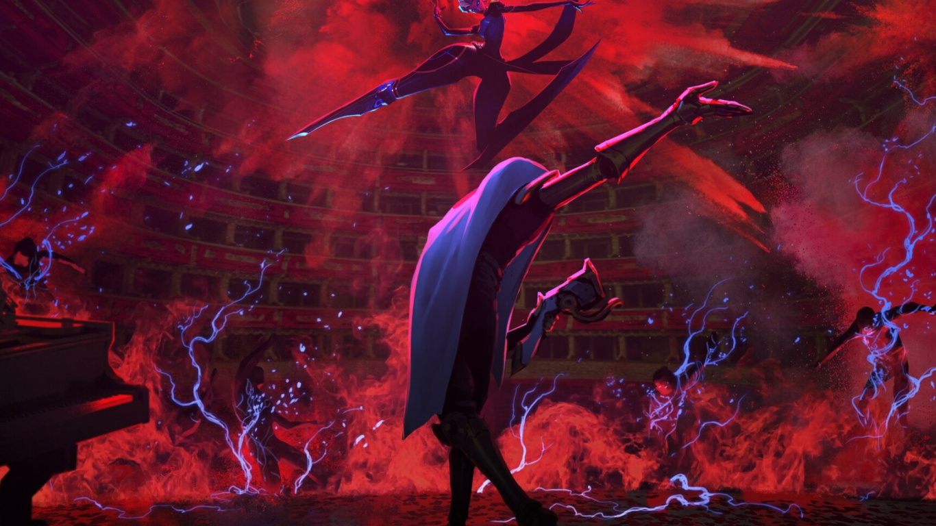 Обои Камилла Джин, арт, Сделал пента-килл, доктор камилла сароян, пурпур в разрешении 1366x768