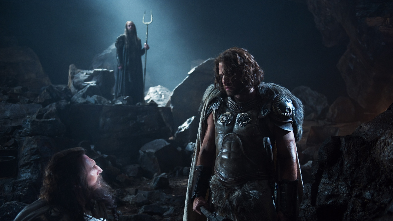 Обои Гнев Титанов, Арес, Битва Титанов, Аид, темнота в разрешении 1366x768