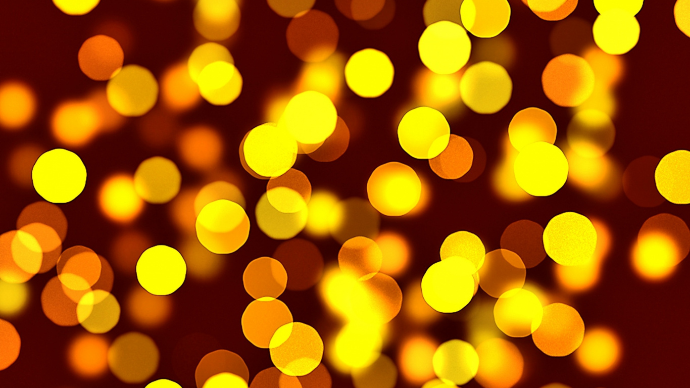 Обои боке, свет, освещение, желтый, Апельсин в разрешении 1366x768