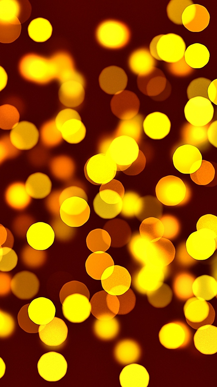 Обои боке, свет, освещение, желтый, Апельсин в разрешении 720x1280