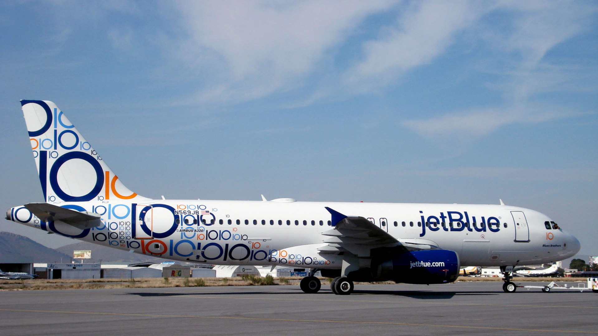 Обои компания jetblue, авиакомпания, полет, Аэробус, воздушное путешествие в разрешении 1920x1080