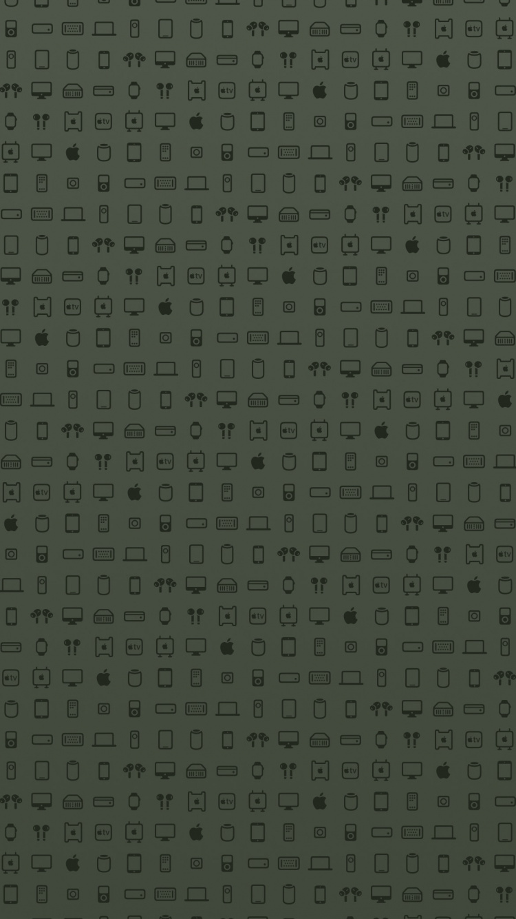 Обои узор, яблоко, коричневый цвет, серый цвет, симметрия в разрешении 750x1334