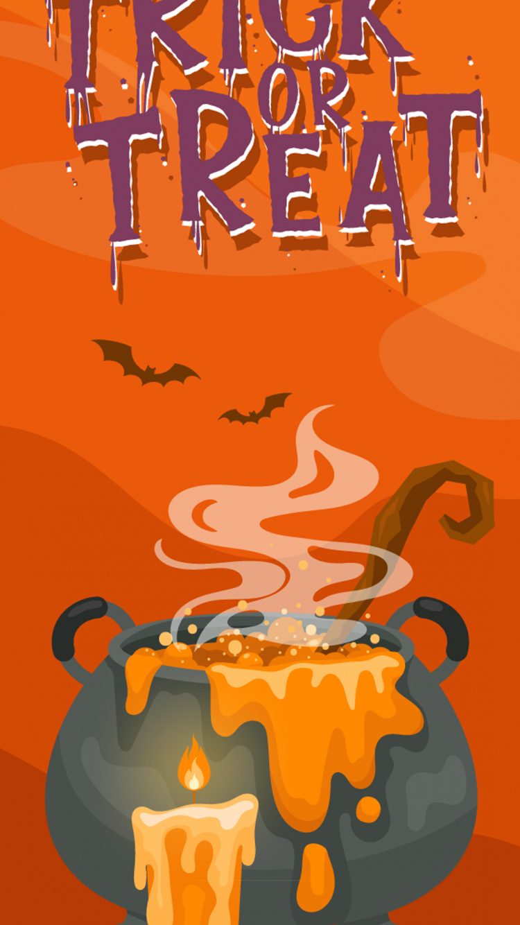 Обои Хэллоуин, Апельсин, постер, приглашение, дизайн в разрешении 750x1334