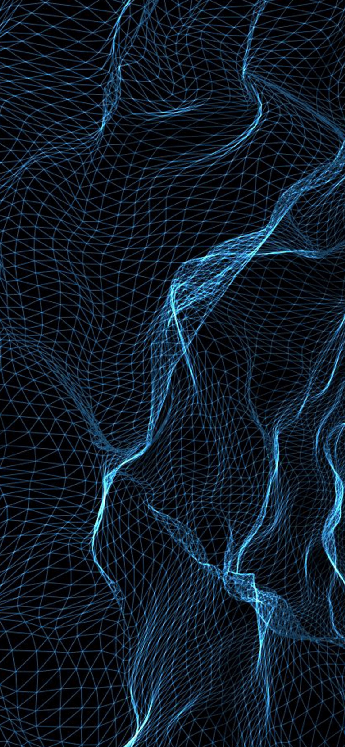 Обои ios, синий, электрик, вода, узор в разрешении 1125x2436