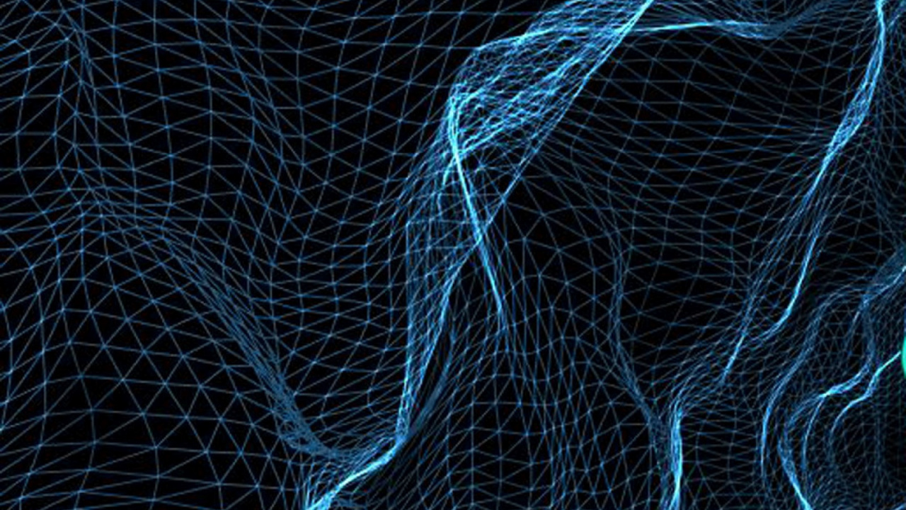 Обои ios, синий, электрик, вода, узор в разрешении 1280x720