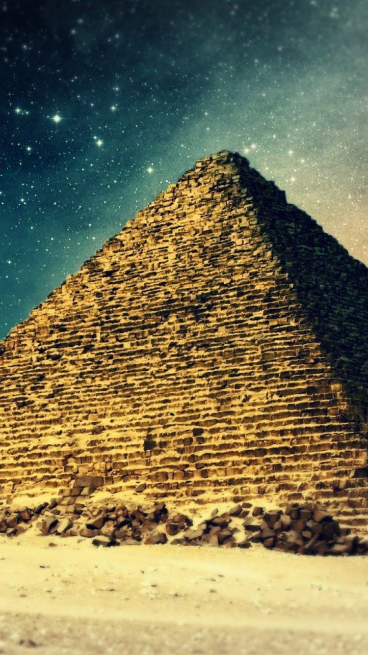 Обои египетская пирамида, пирамида, памятник, ориентир, Каир в разрешении 750x1334