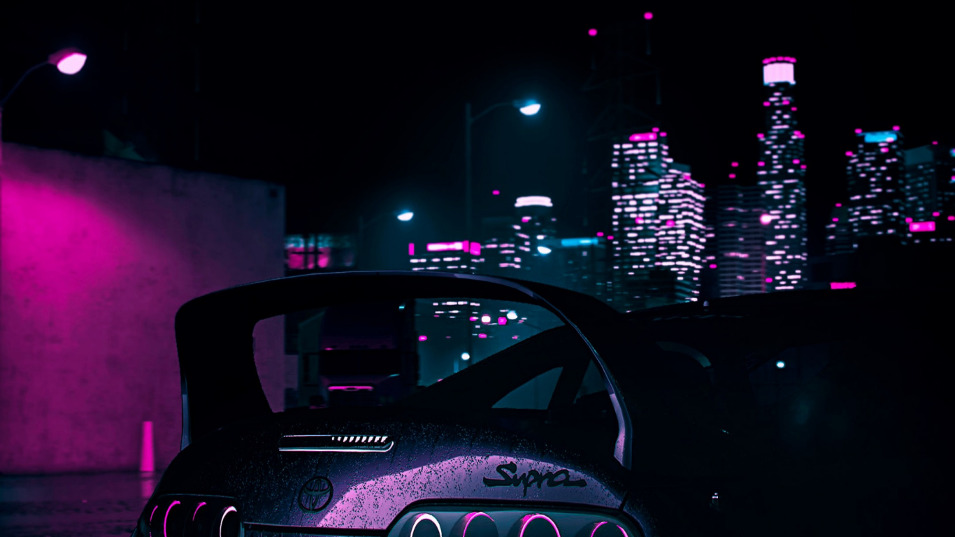 Обои Toyota Supra, легковые автомобили, toyota, спорткар, тюнинг автомобилей в разрешении 1366x768