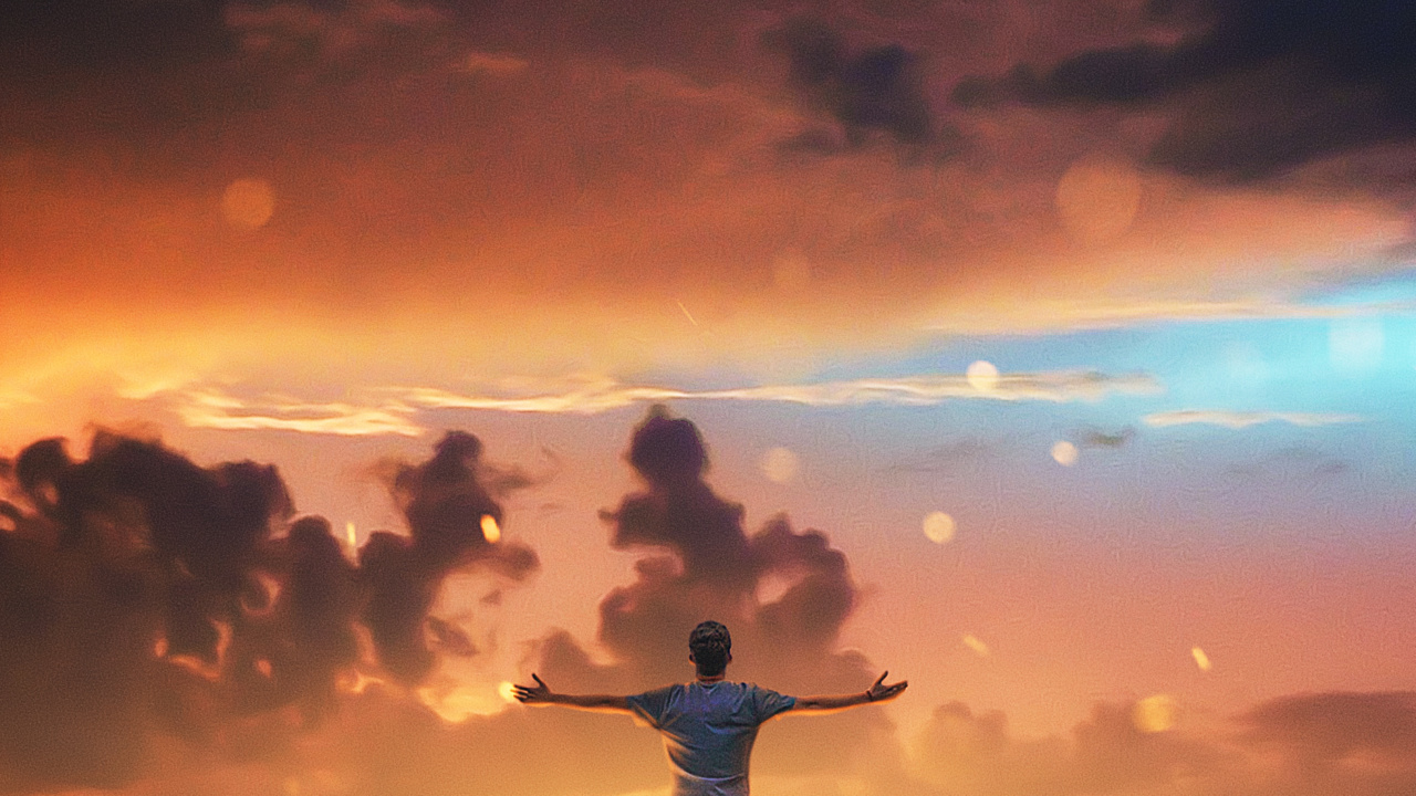 Обои облако, атмосфера, мир, Люди в природе, послесвечение в разрешении 1280x720