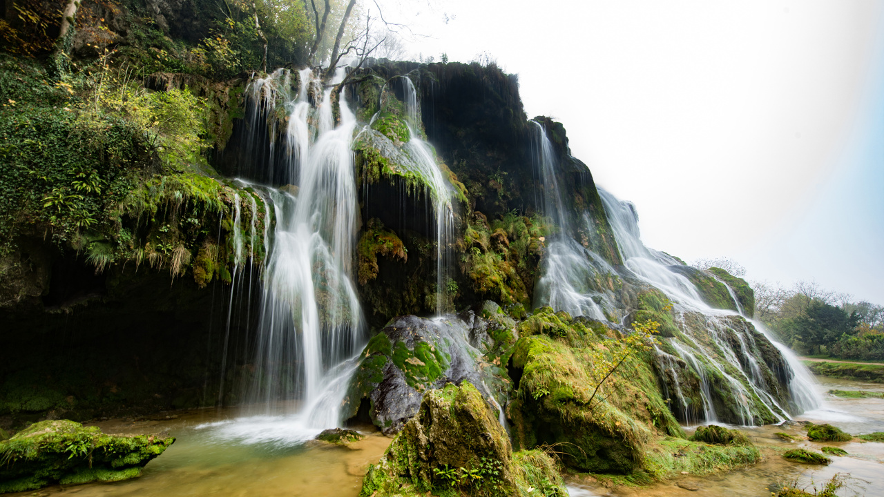 Обои Каскад де-ТЮФ, водопад, природа, гидроресурсы, водоем в разрешении 1280x720