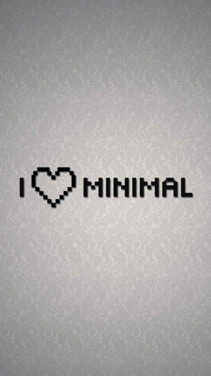 Обои люблю минимальный, лого, марка, текст, белые в разрешении 720x1280