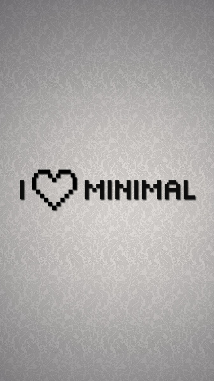 Обои люблю минимальный, лого, марка, текст, белые в разрешении 750x1334