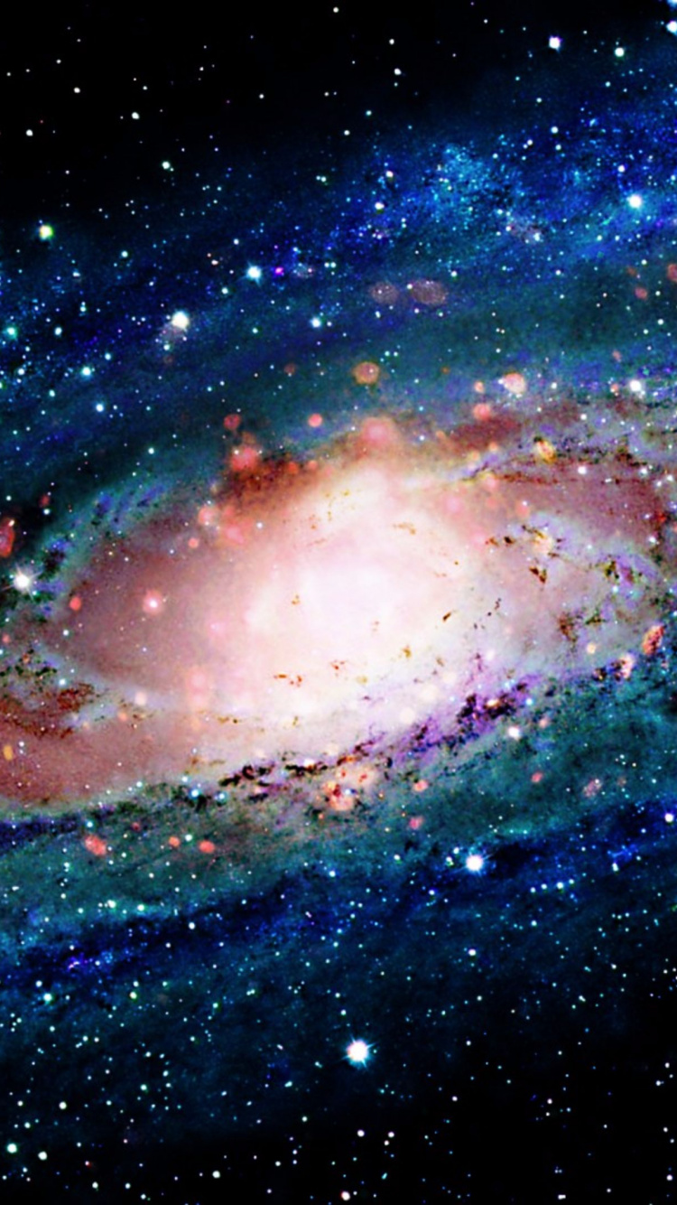 Обои Галактика, космическое пространство, туманность, атмосфера, астрономический объект в разрешении 750x1334
