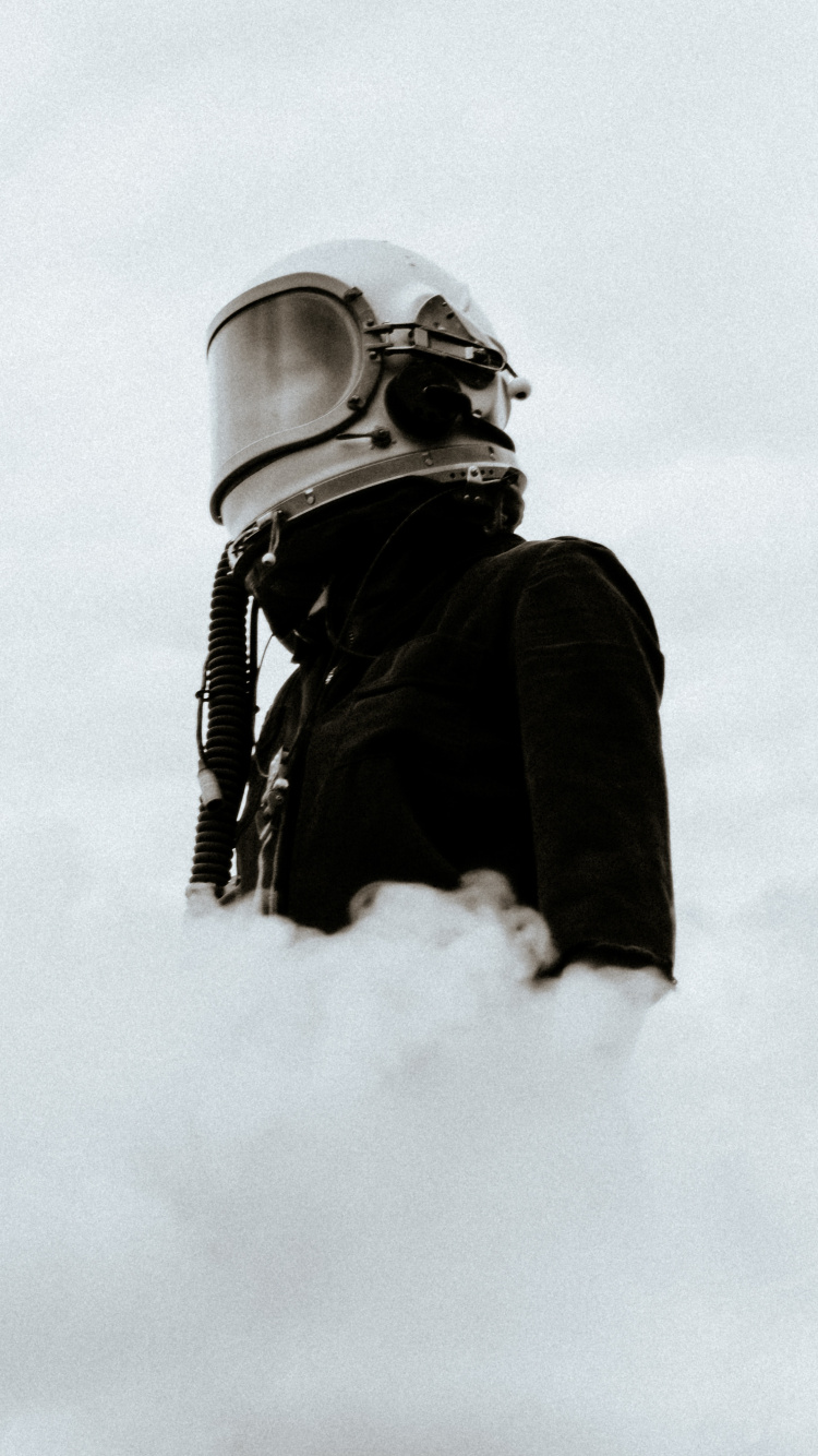 Обои белые, снег, зима, зимний шторм, метель в разрешении 750x1334