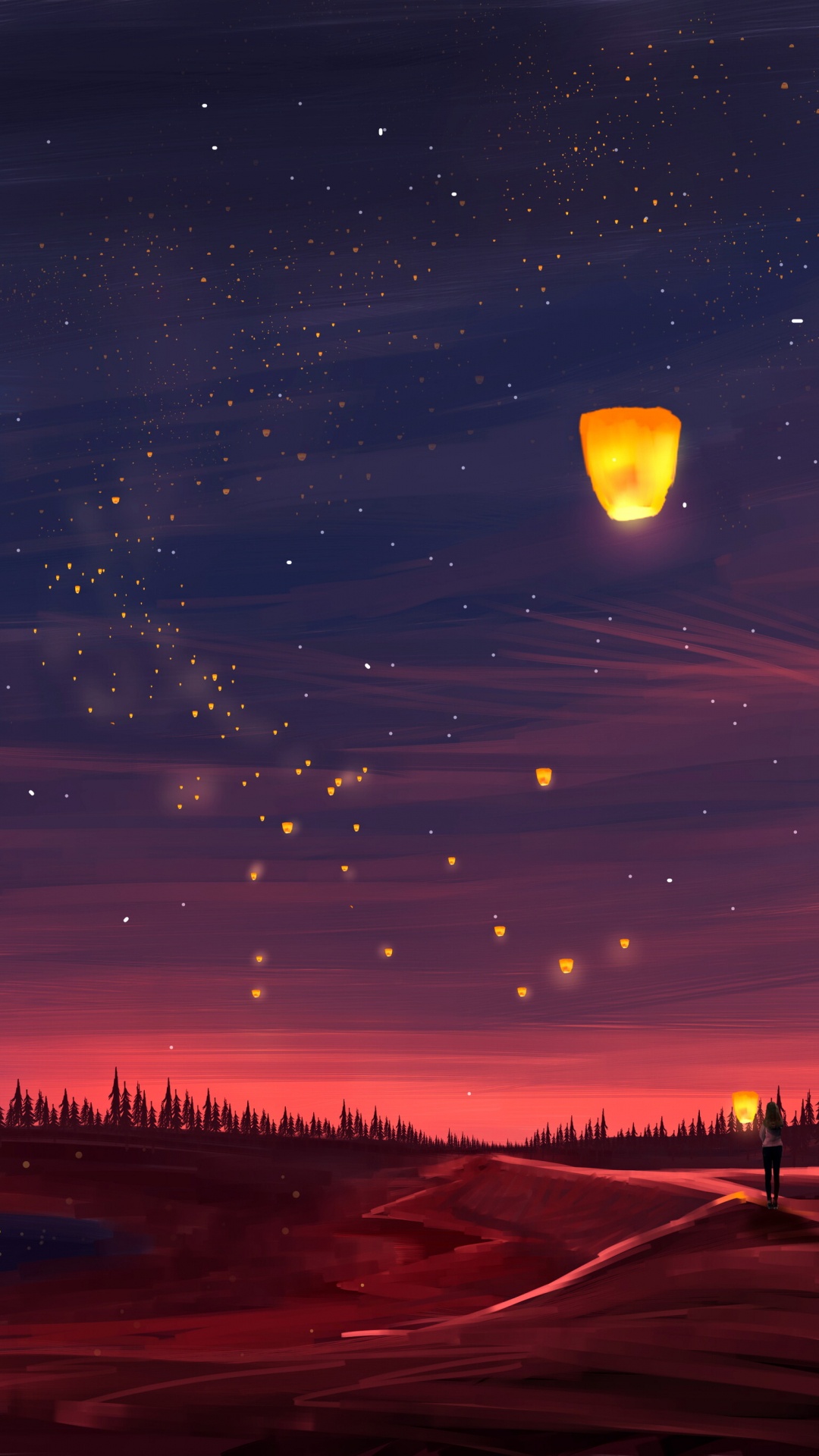 Обои природа, утро, освещение, вечер, пейзаж в разрешении 1080x1920