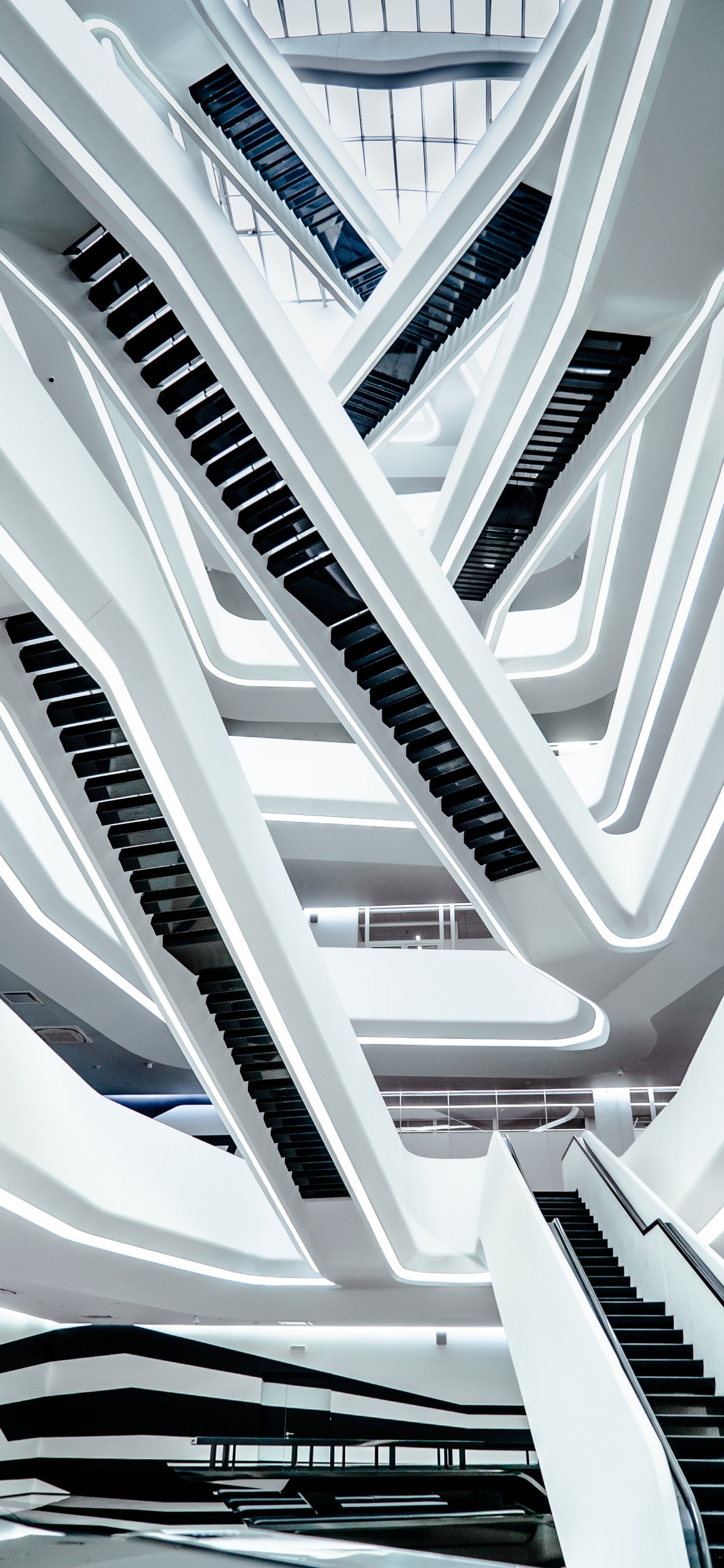 Обои архитектура, линия, монохромный, электронный инструмент, синтезатор в разрешении 1125x2436