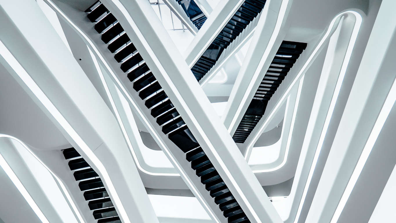 Обои архитектура, линия, монохромный, электронный инструмент, синтезатор в разрешении 1366x768