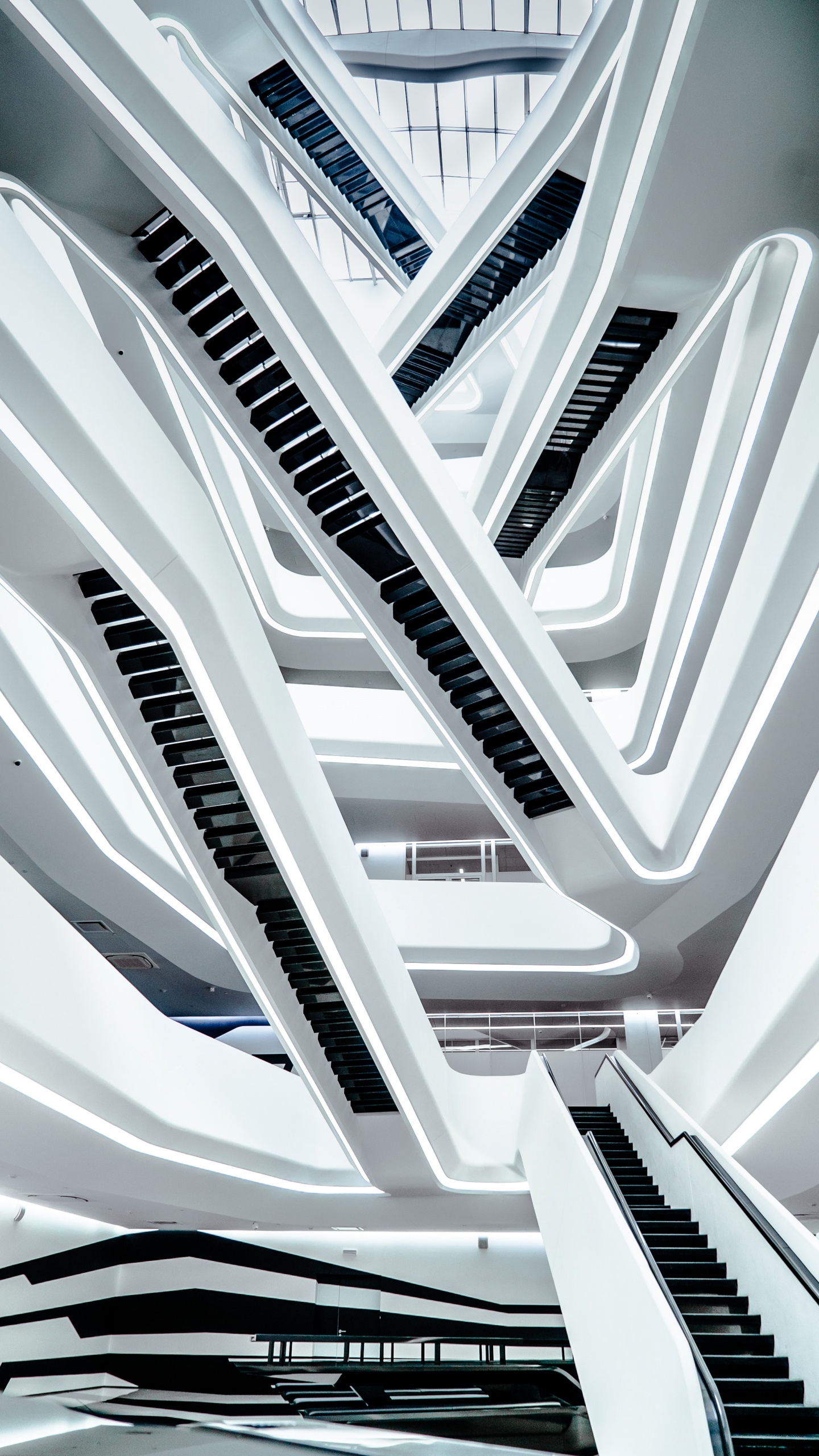 Обои архитектура, линия, монохромный, электронный инструмент, синтезатор в разрешении 1440x2560