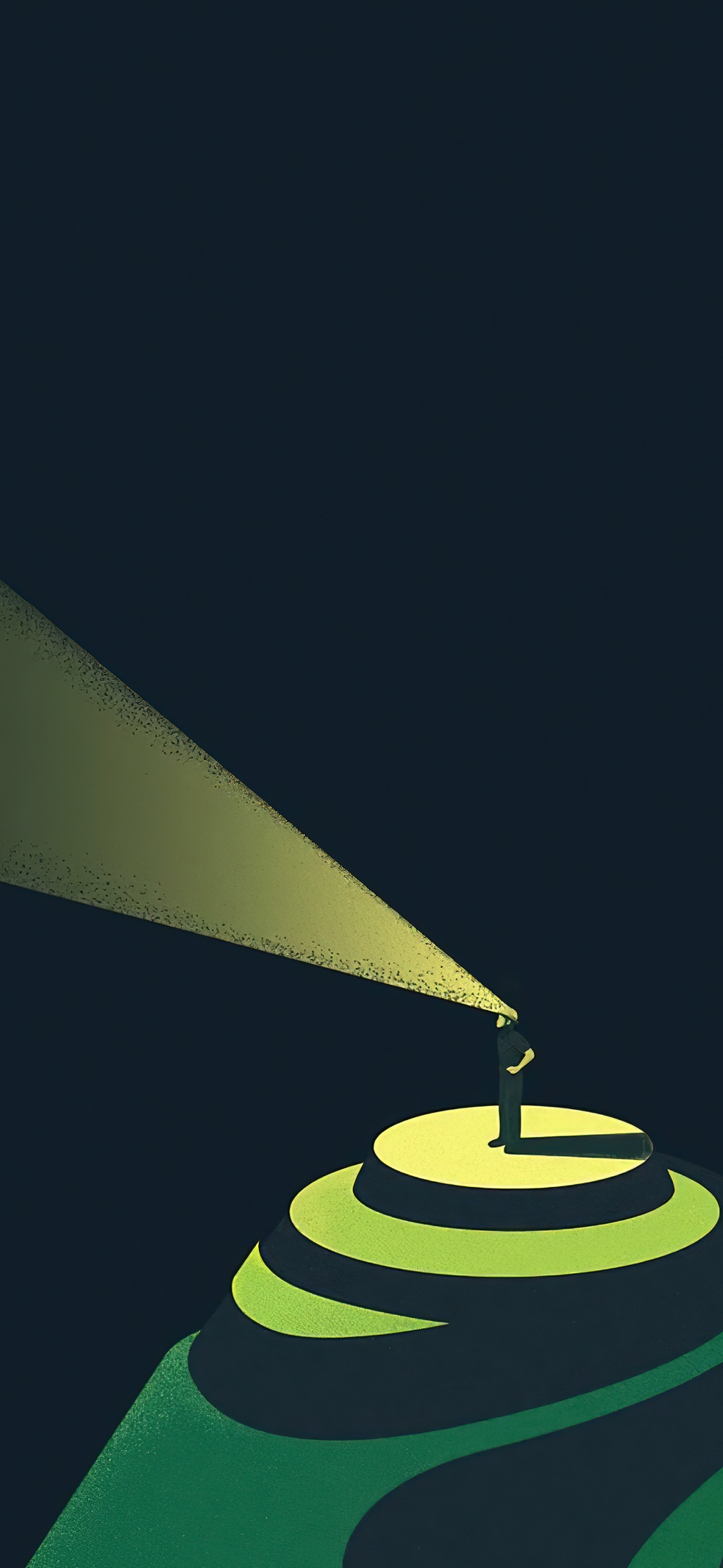 Обои иллюстрация, геометрия, склон, полутона и оттенки, треугольник в разрешении 1125x2436