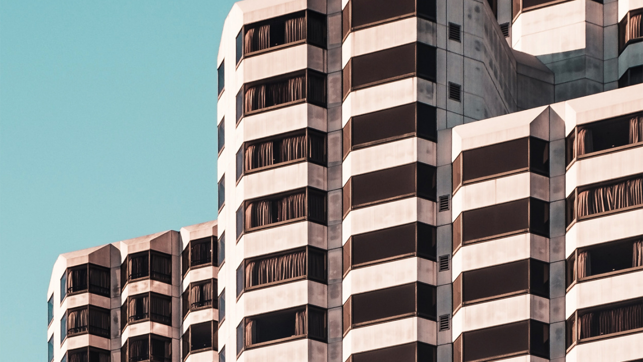 Обои небоскреб, высотное здание, здание, центр небоскреба, архитектура в разрешении 1280x720