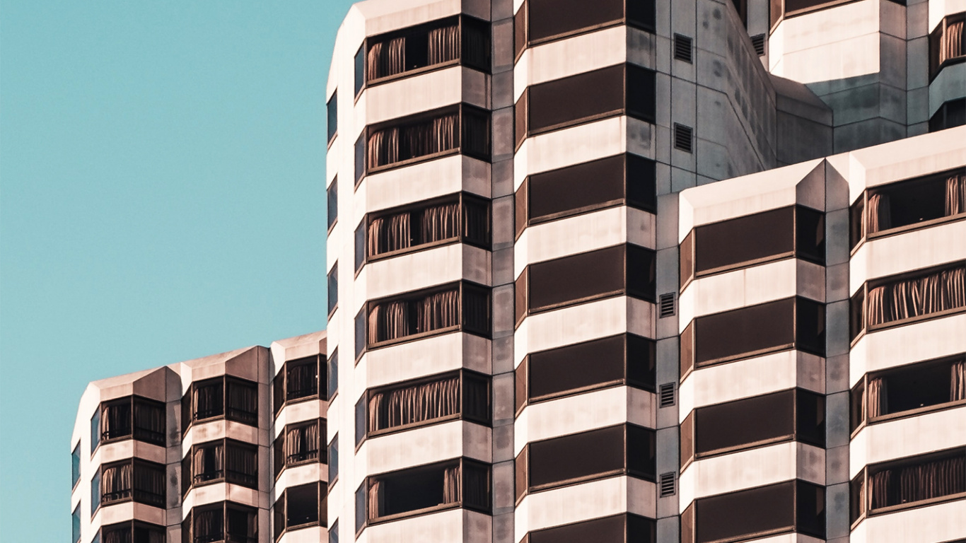 Обои небоскреб, высотное здание, здание, центр небоскреба, архитектура в разрешении 1366x768