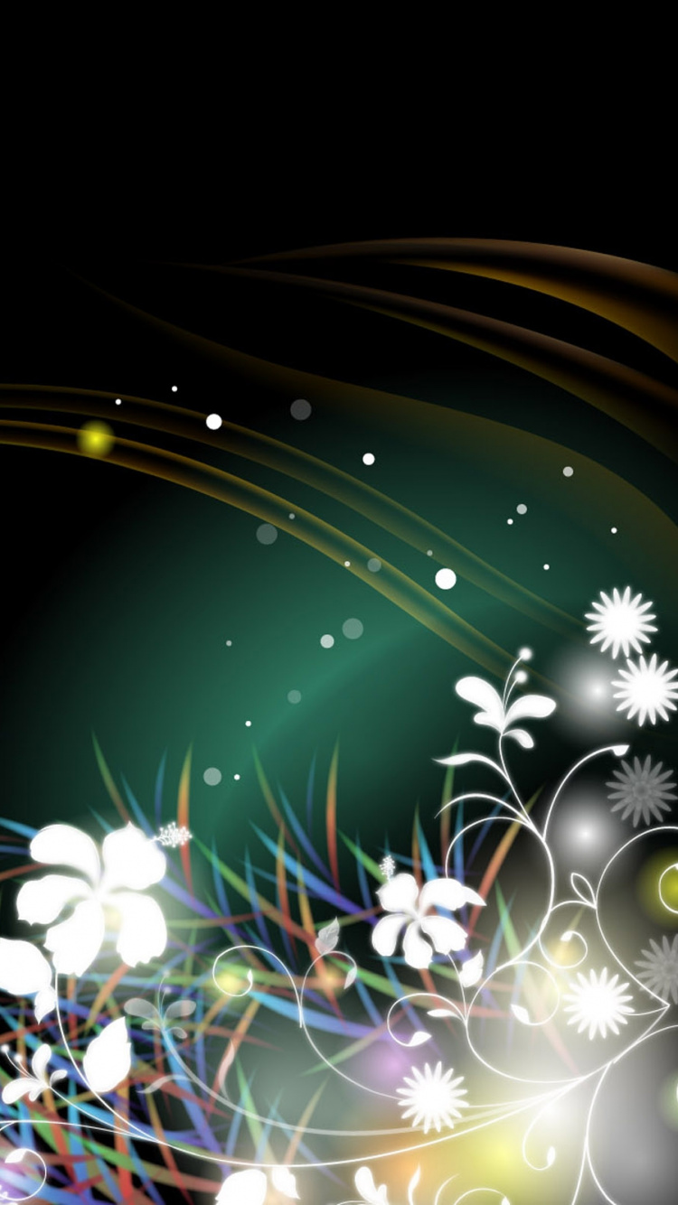 Обои Флора, тьма, фрактальное искусство, спецэффекты в разрешении 750x1334