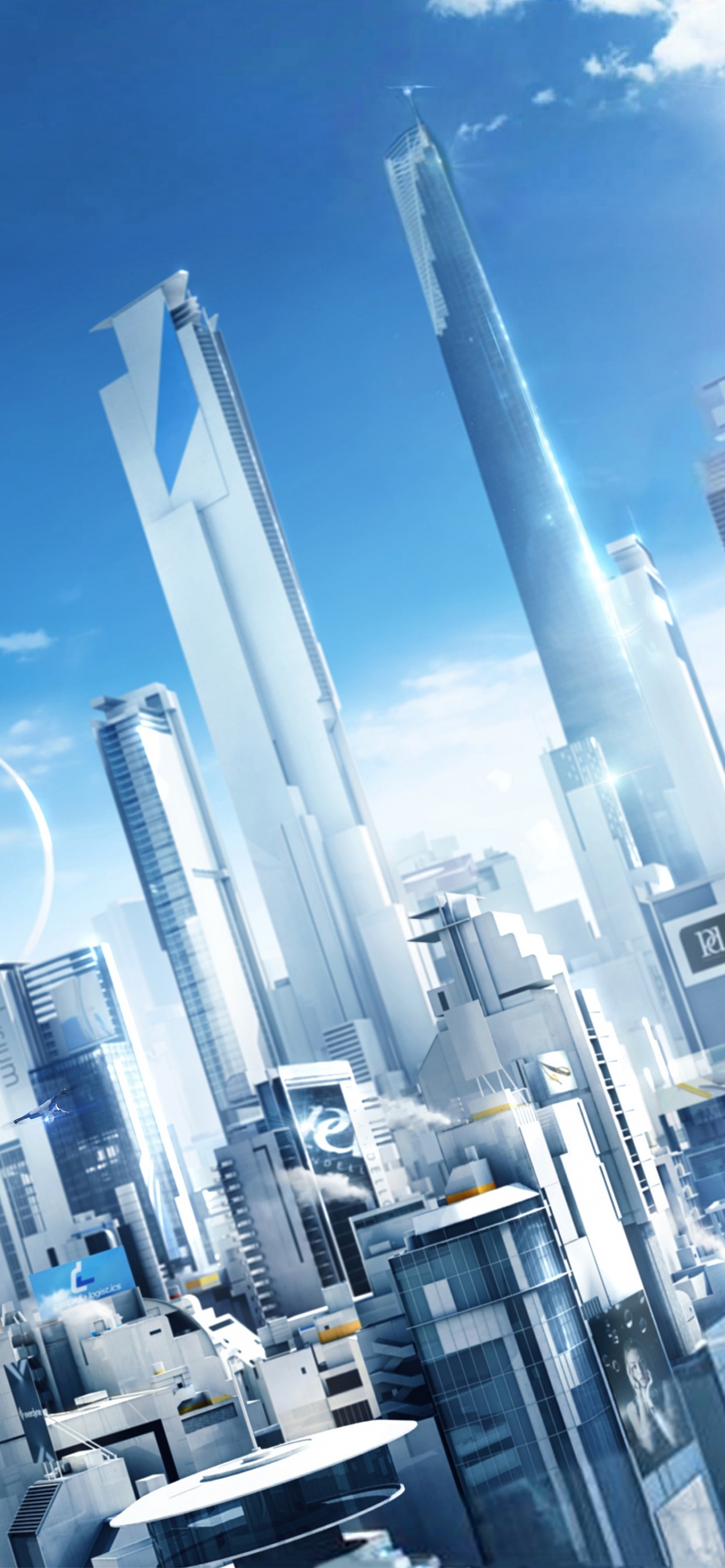 Обои mirrors edge catalyst, Миррорс Эдж, вера Коннорс, метрополия, городской пейзаж в разрешении 1242x2688