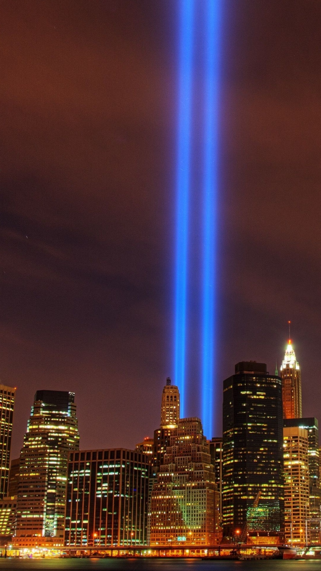 Обои дань в свет, город, городской пейзаж, городской район, ориентир в разрешении 1080x1920