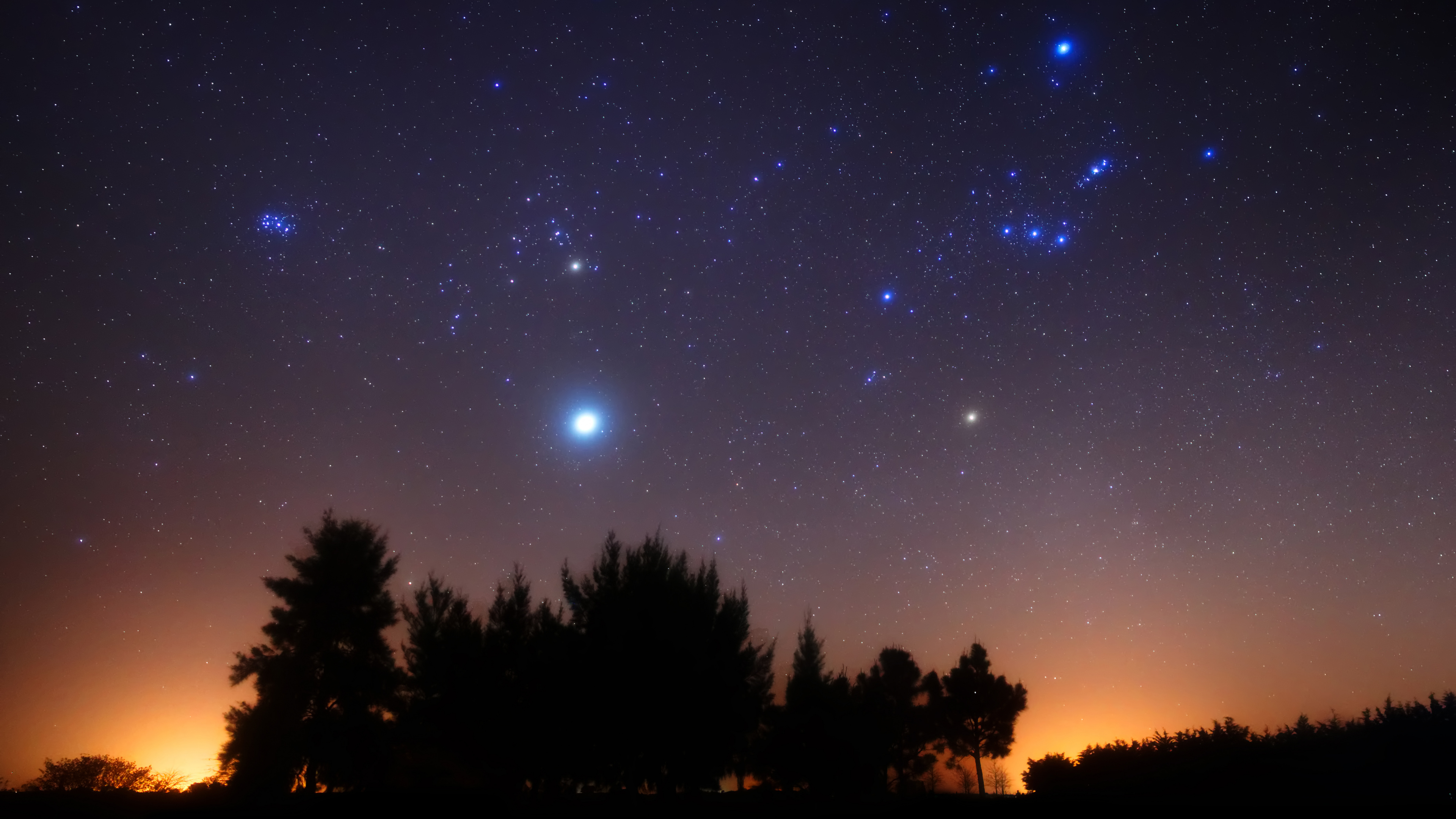 Обои ночное небо, звезда, ночь, Астрономия, природа в разрешении 3840x2160