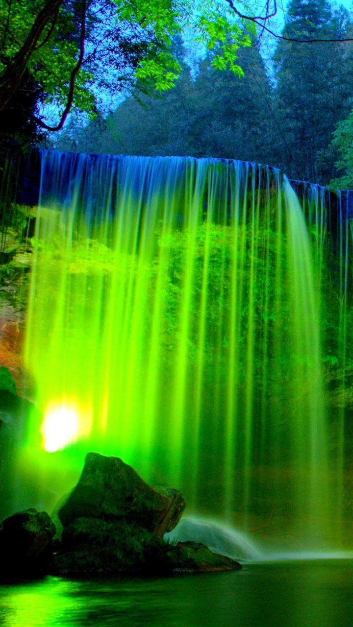 Обои водопад, природа, вода, водные элементы, гидроресурсы в разрешении 720x1280