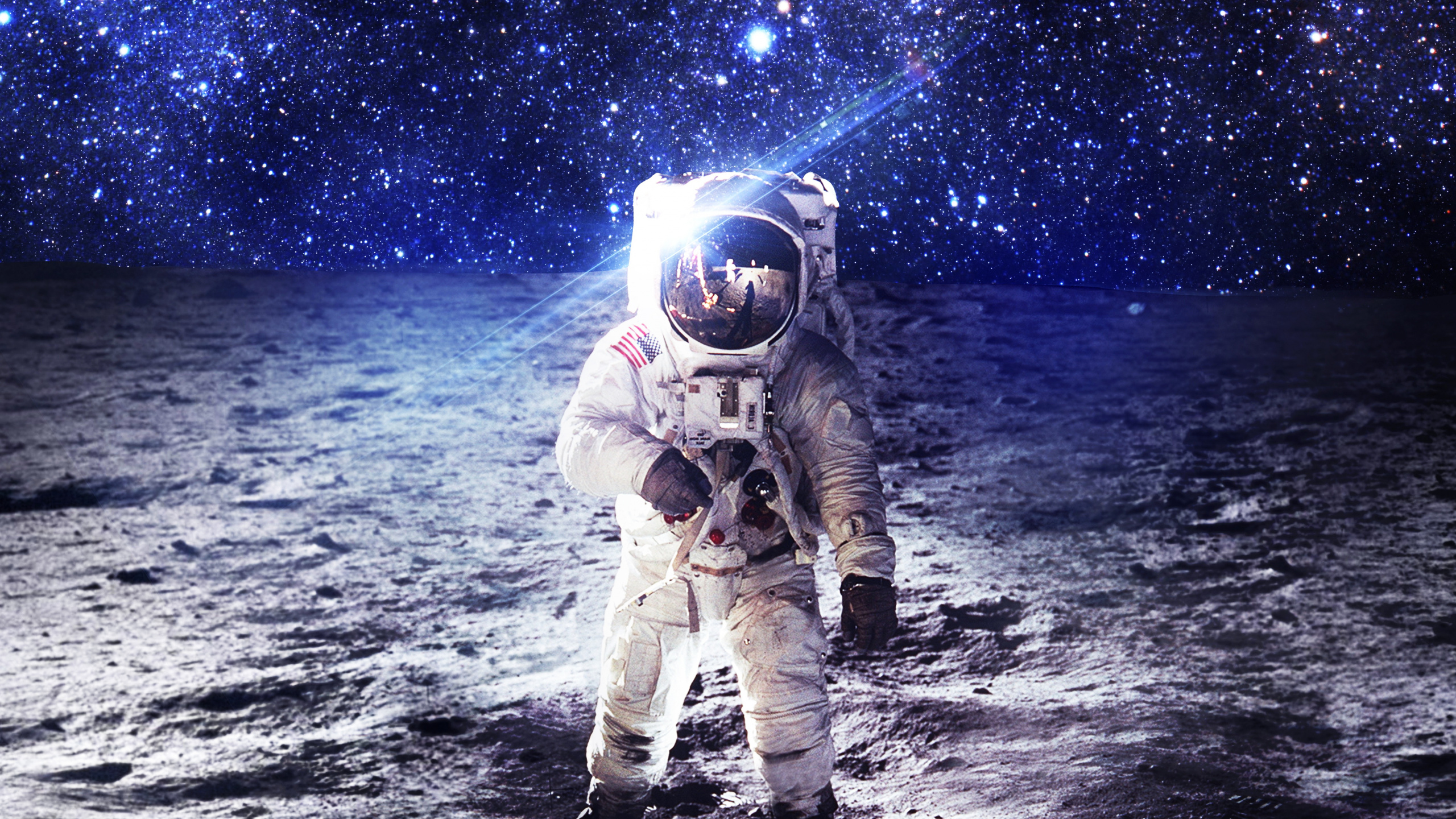 Обои астронавт, НАСА, космическое пространство, Астронавтов НАСА, луна в разрешении 2560x1440