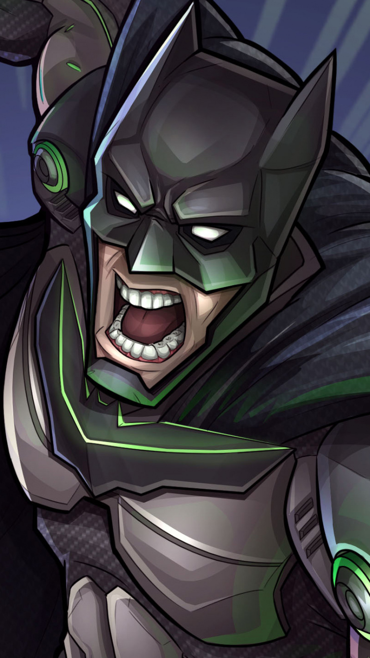 Обои Injustice 2, Бэтмен, Боги Несправедливость Среди Нас, супергерой, Лига справедливости в разрешении 750x1334