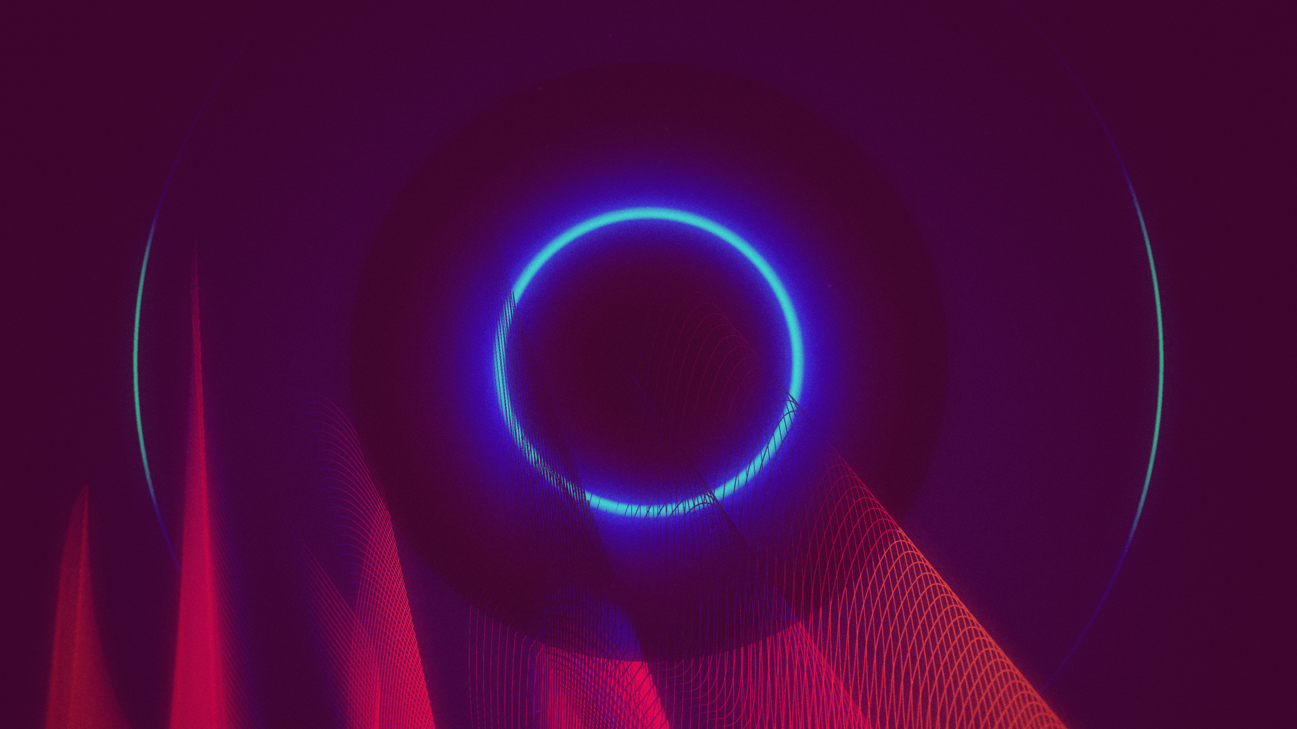 Обои цифровое искусство, свет, синий, Фиолетовый, красный цвет в разрешении 2560x1440