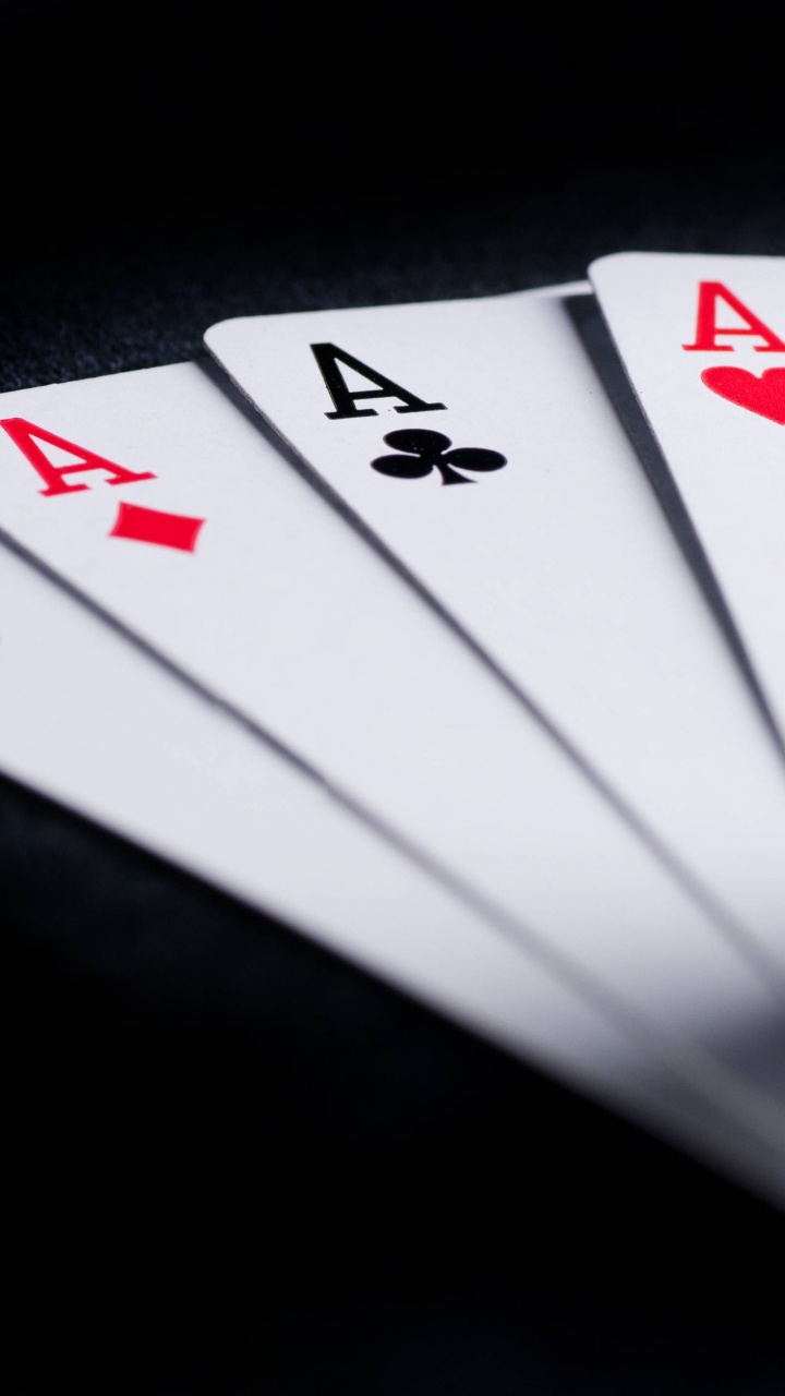 Обои покер, карточная игра, игральная карта, Жетон казино, азартная игра в разрешении 720x1280