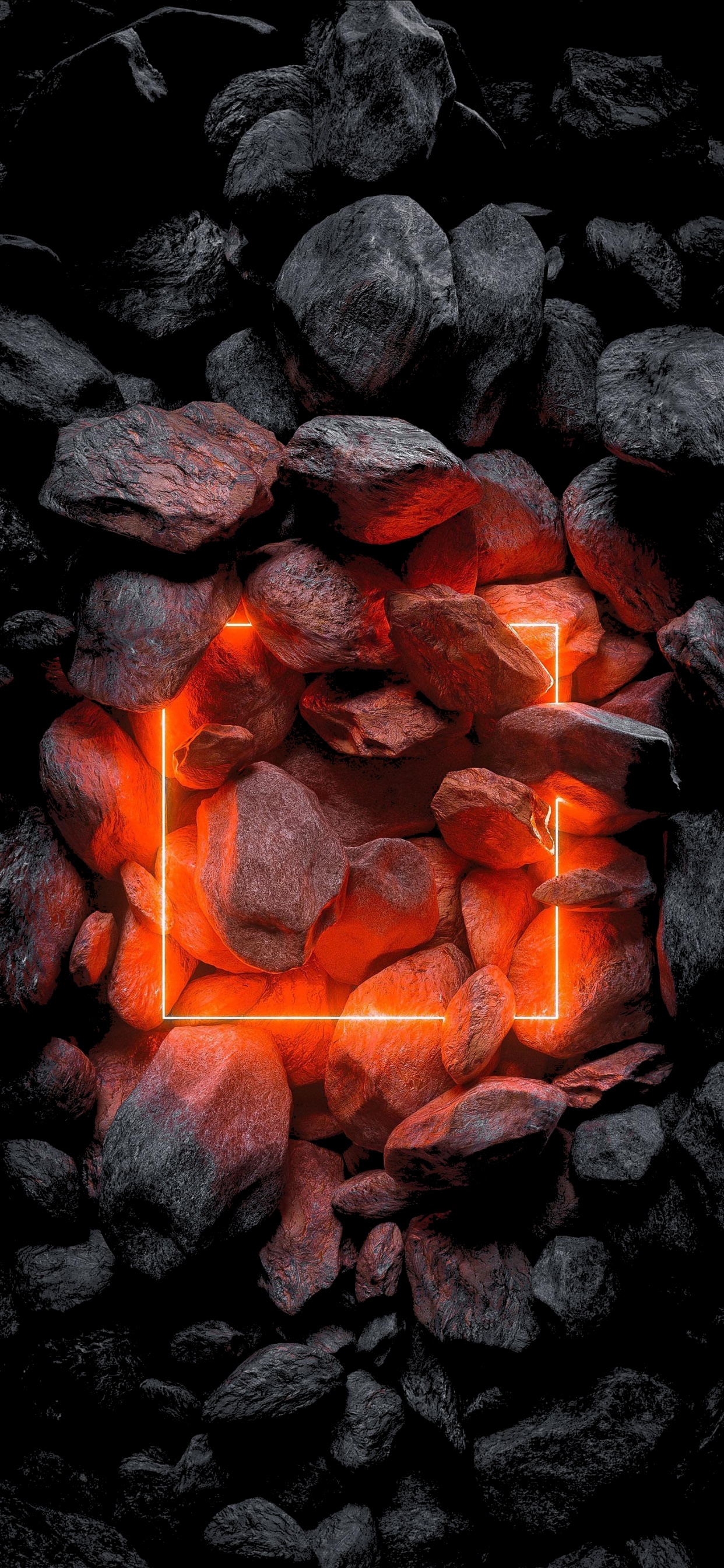 Обои ios, яблоко, Оранжевый цвет, тепло, огонь в разрешении 1242x2688