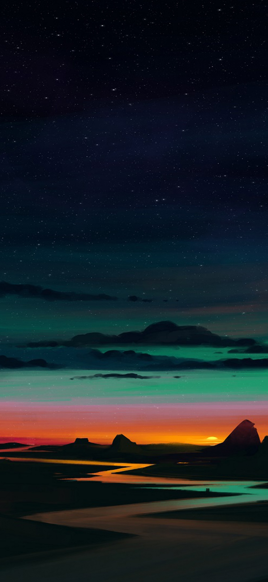 Обои цифровое искусство, арт, живопись, произведение искусства, современное искусство в разрешении 1125x2436