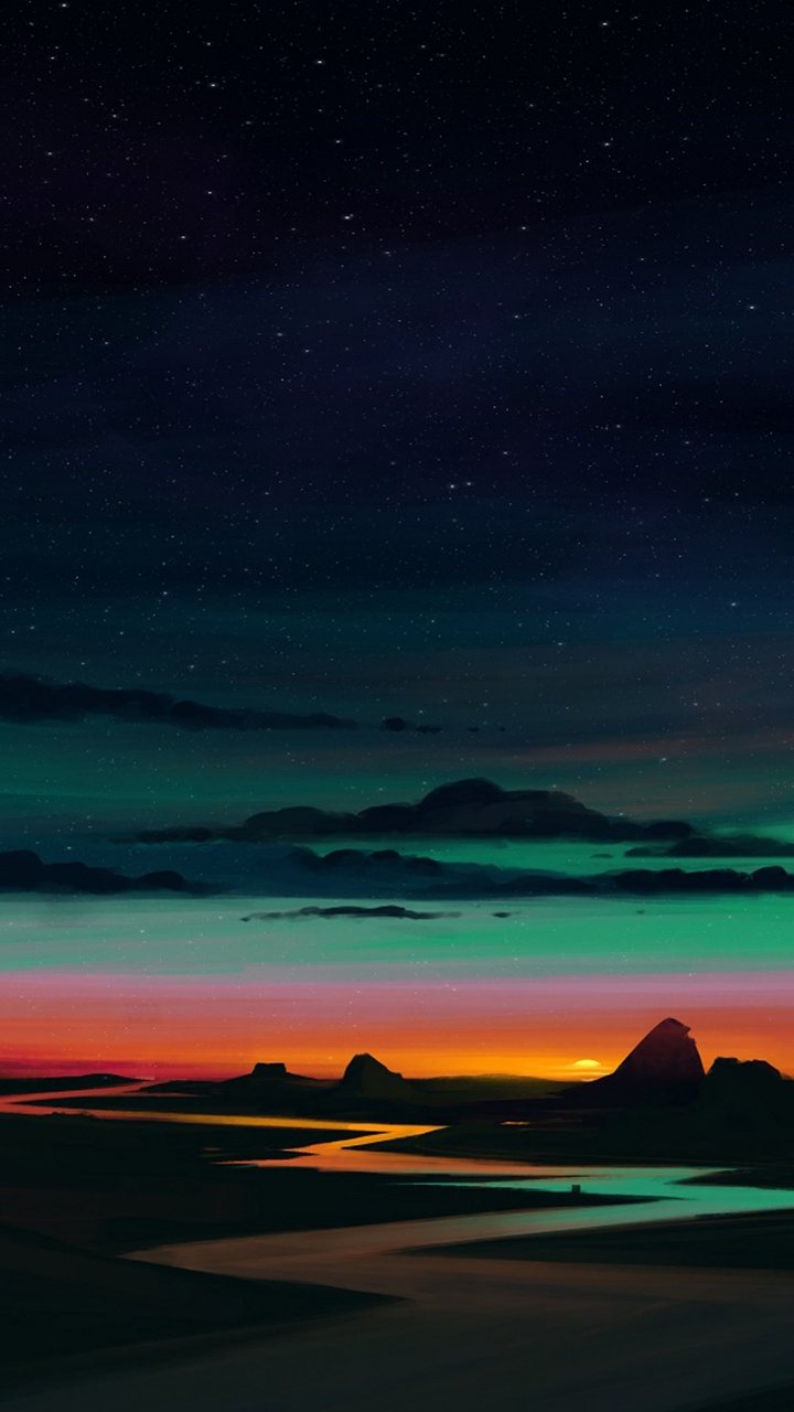 Обои цифровое искусство, арт, живопись, произведение искусства, современное искусство в разрешении 720x1280