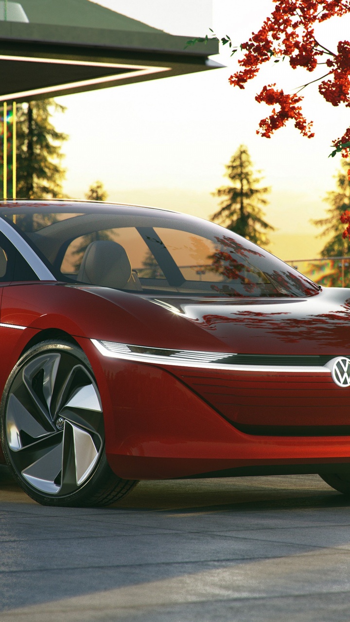 Обои volkswagen все электрические, volkswagen id 4, volkswagen id 3, volkswagen id vizzion, Фольксваген в разрешении 720x1280