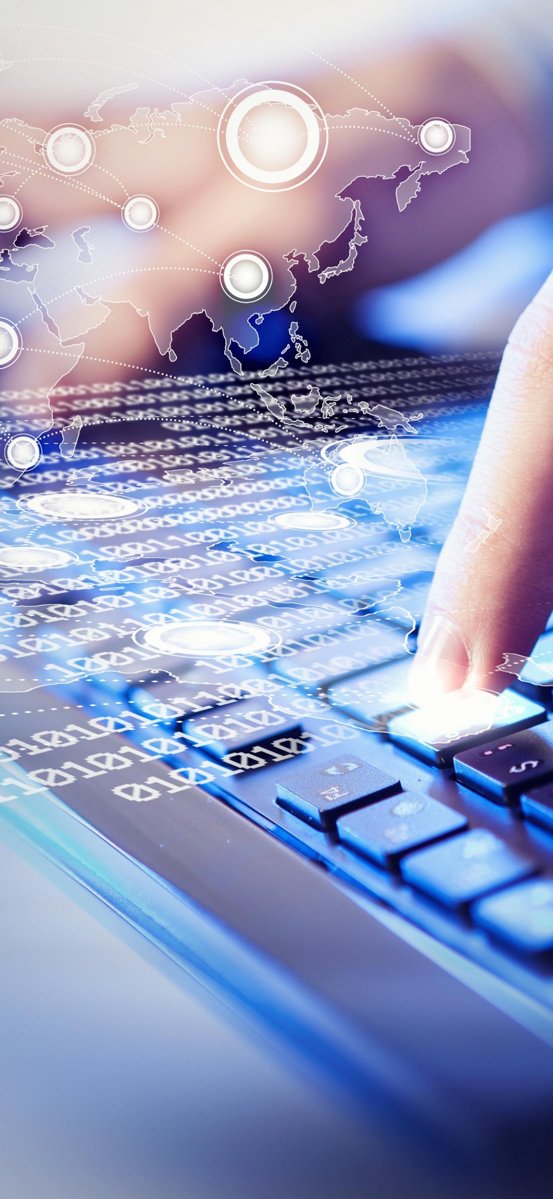 Обои Информационные технологии, палец, технологии, рука, Информация в разрешении 1125x2436