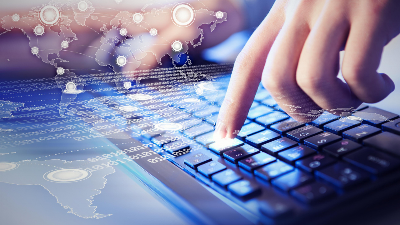 Обои Информационные технологии, палец, технологии, рука, Информация в разрешении 1280x720