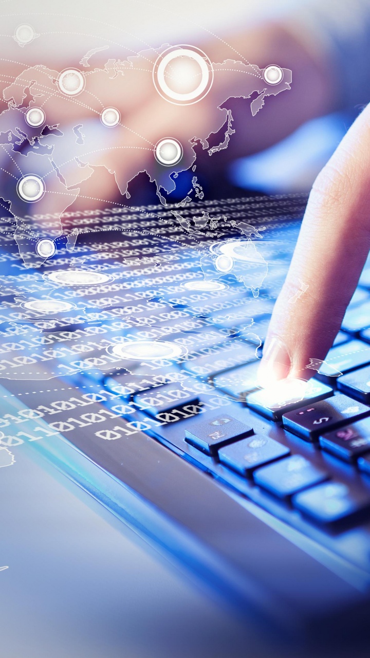 Обои Информационные технологии, палец, технологии, рука, Информация в разрешении 720x1280