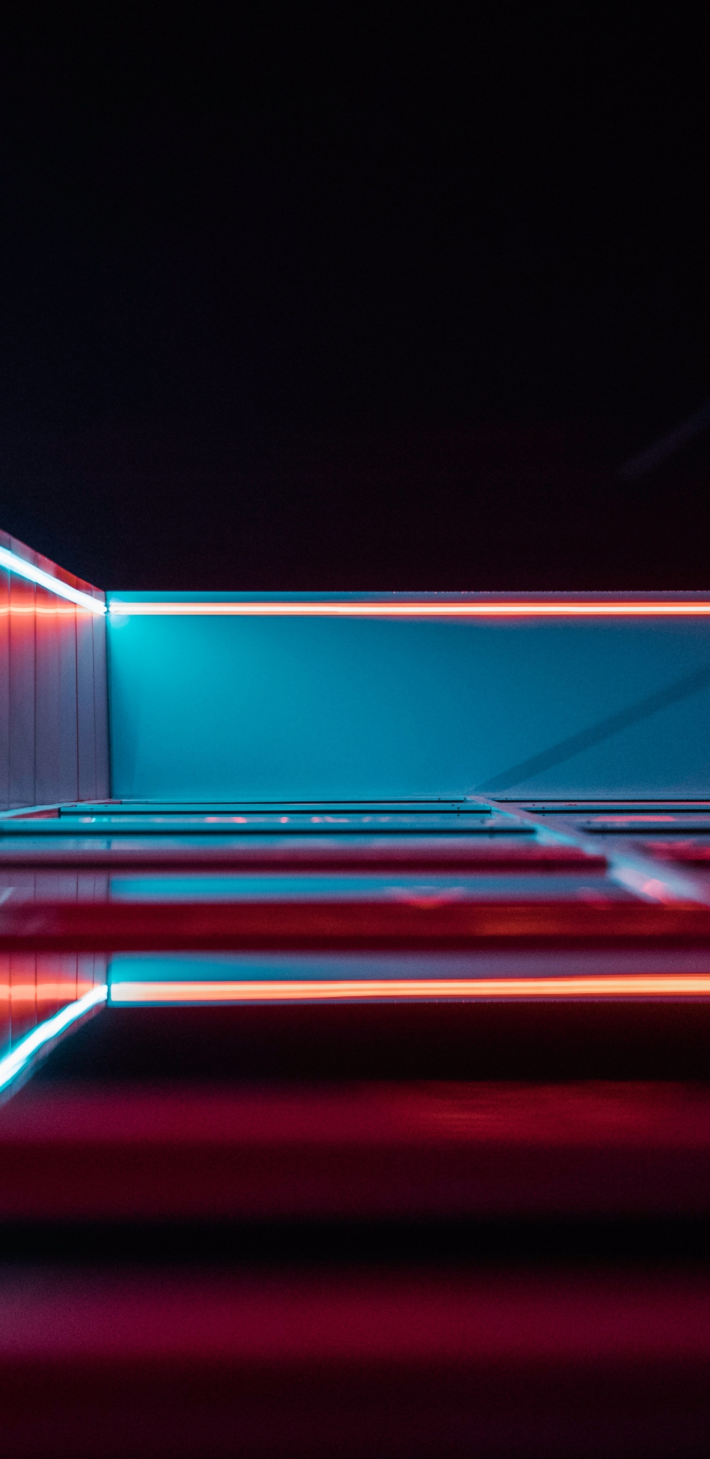 Обои освещение, линия, неон, технологии, ремикс в разрешении 1440x2960