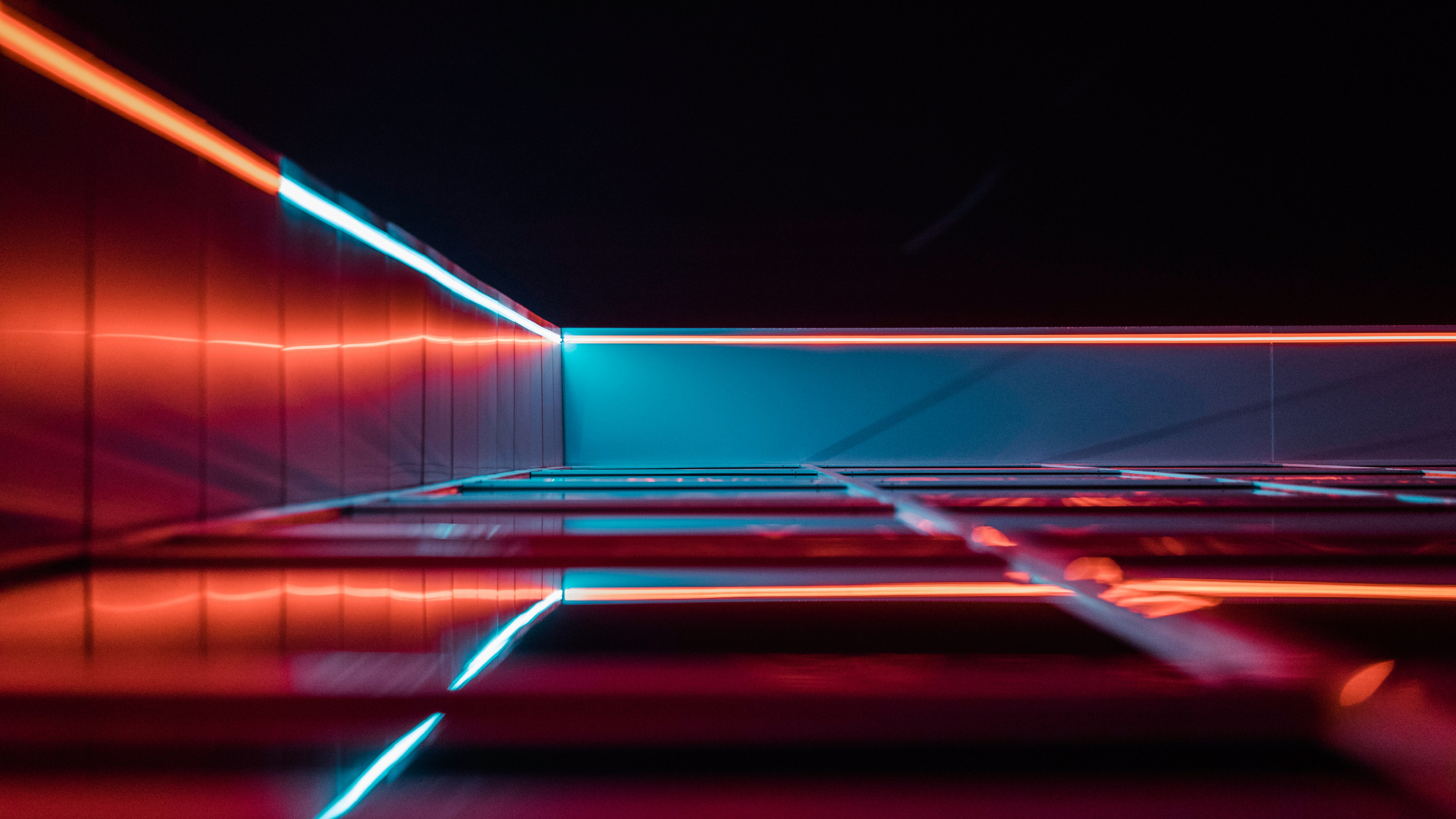 Обои освещение, линия, неон, технологии, ремикс в разрешении 2560x1440