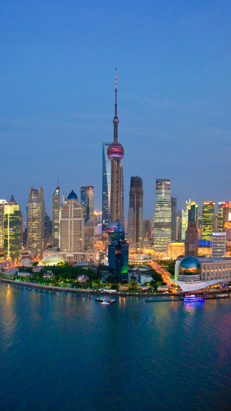 Обои город, городской пейзаж, линия горизонта, городской район, небоскреб в разрешении 750x1334