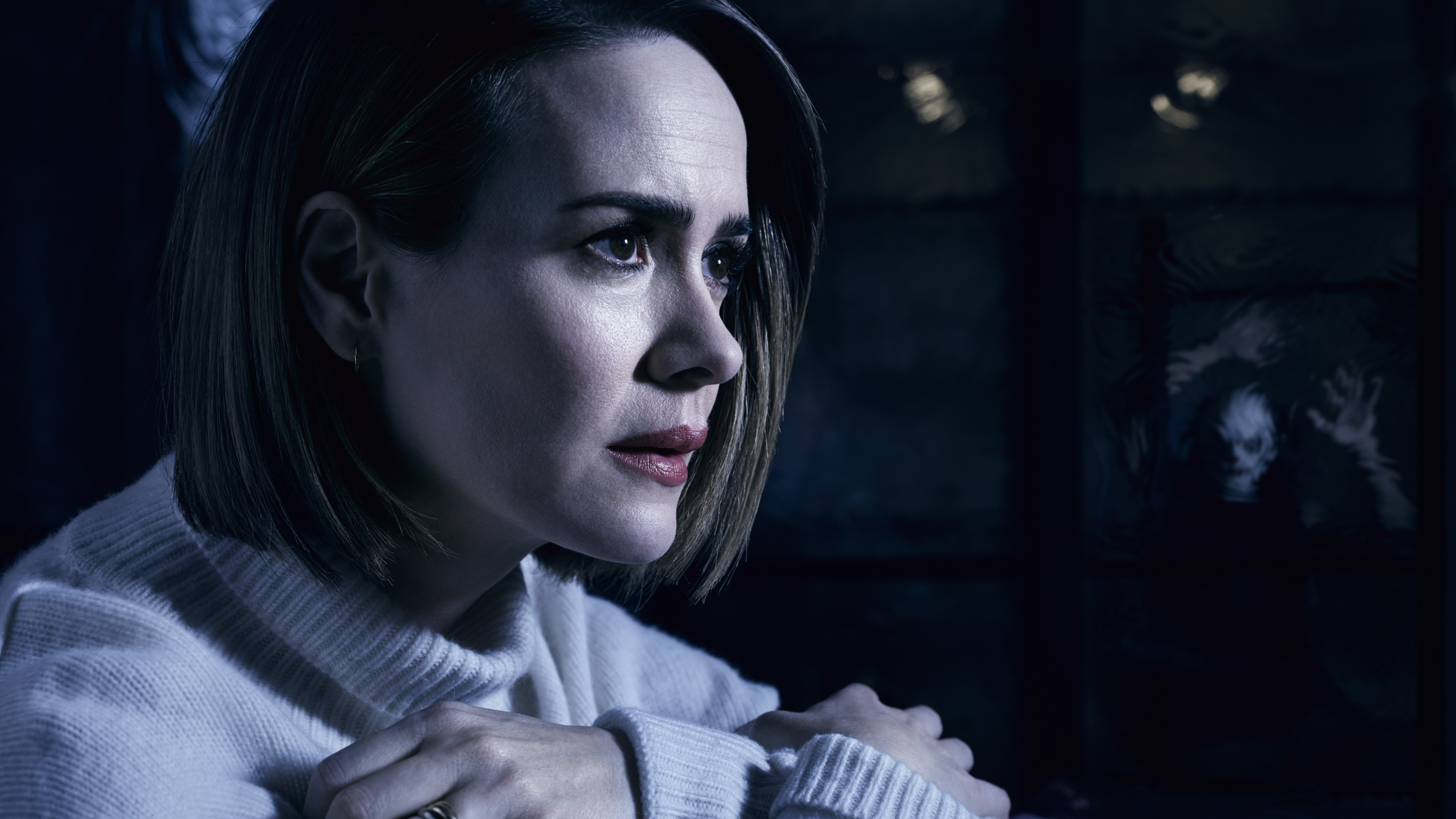 Обои Американская История Ужасов Культ, Американская История Ужасов, Райан Мерфи, Серии Антология, лицо в разрешении 3840x2160